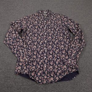J. Crew Factory Navy Floral Print Button-Down Shirt